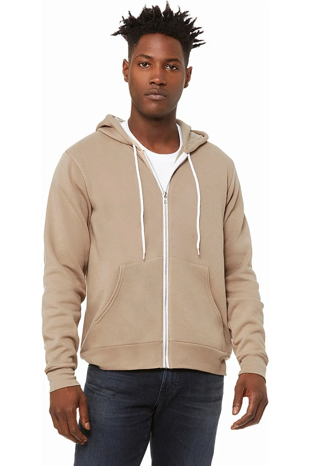 Sweat à capuche unisexe en polycoton avec fermeture éclair Canvas