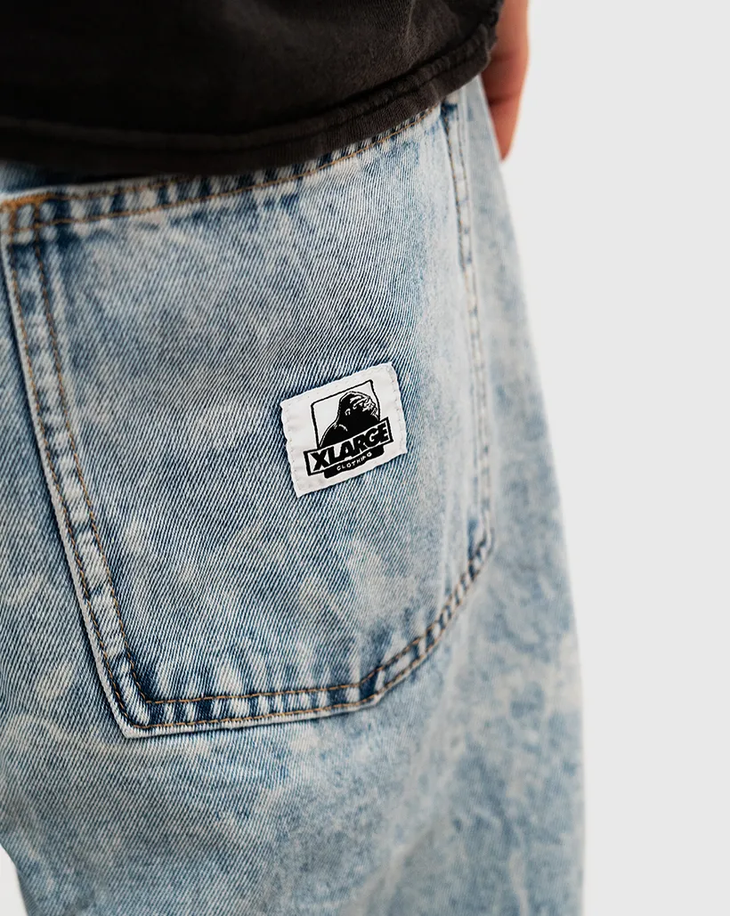 Anti Fray Xlarge Bull Denim 91 Short - Bleached Indigo