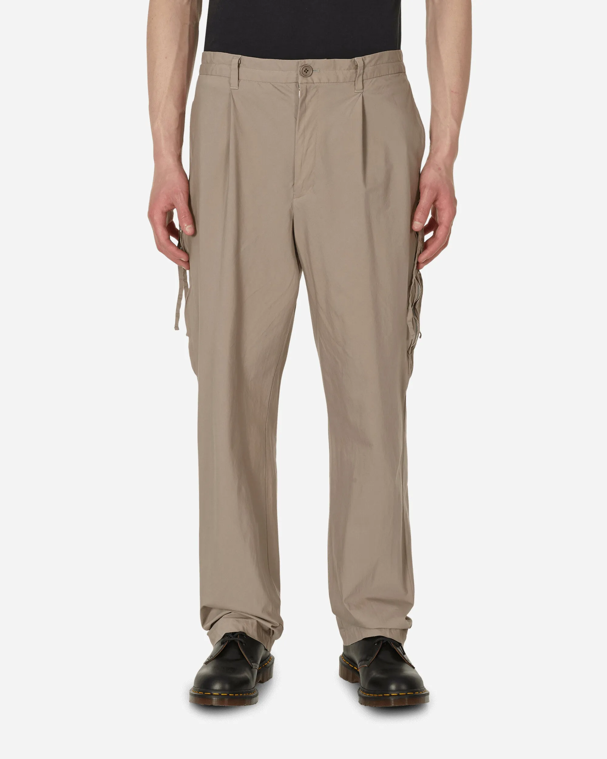 Buckle Waist Anti-Shrink Feature Cargo Pants Grey