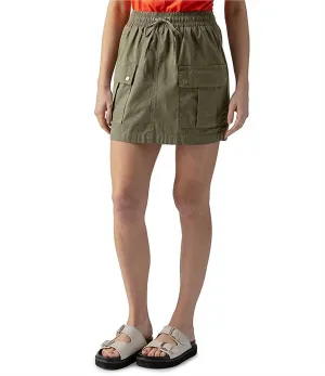 Jupe Cargo Pull En Olive Brûlé