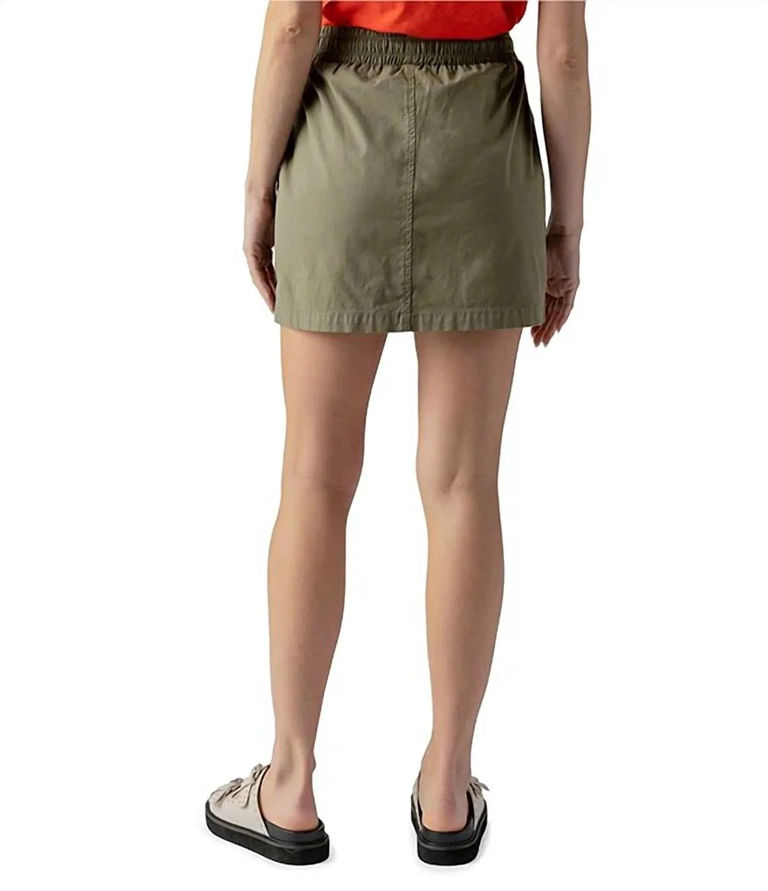 Jupe Cargo Pull En Olive Brûlé