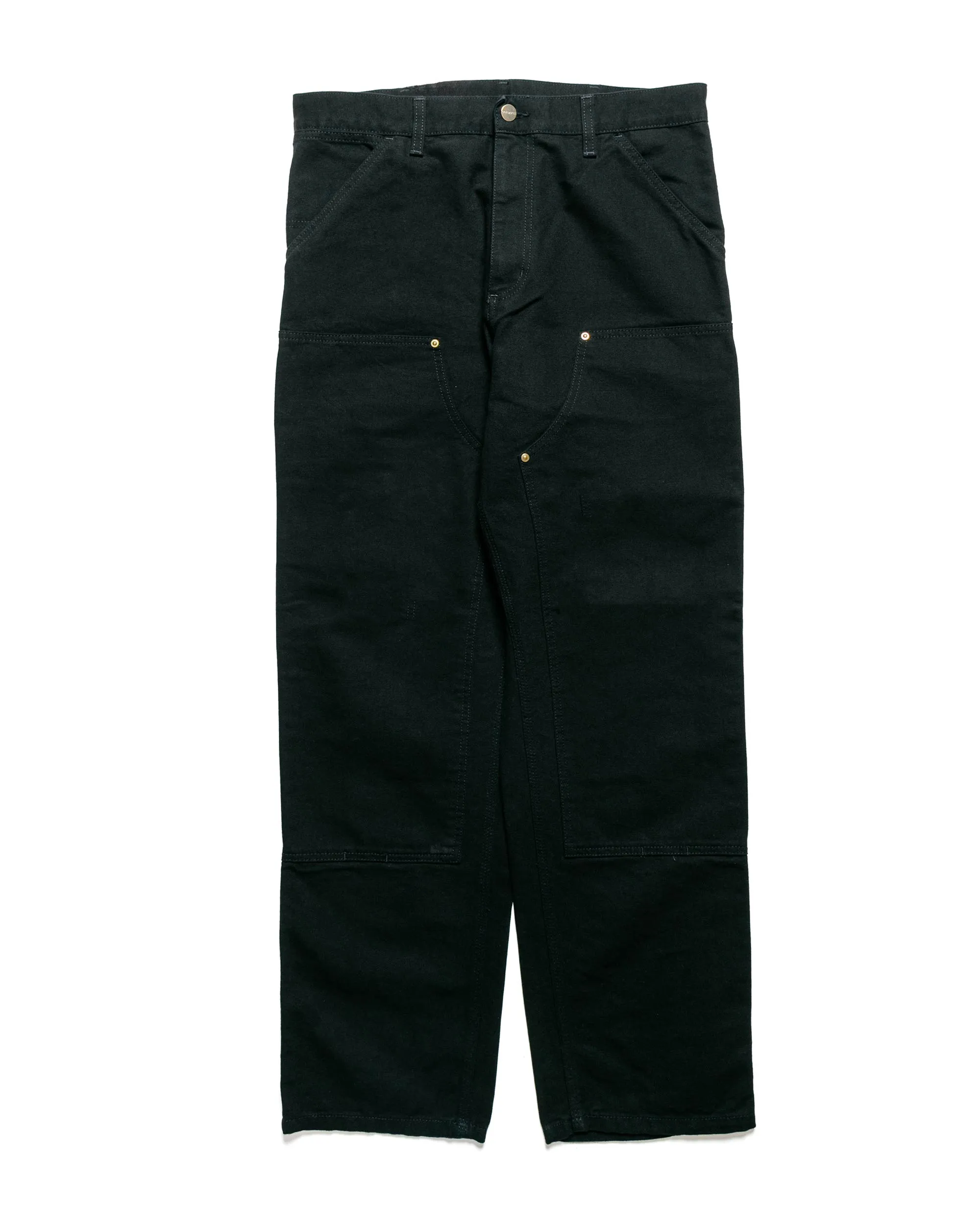Shiny-Fit-Fit Ribbed Socks Carhartt W.I.P. Double Knee Pant Canvas Black Rinsed