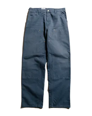 Carhartt W.I.P. Double Knee Pant Canvas Dusky Blue Stone Canvas Anti - Falsehood Strong Yarn Blend