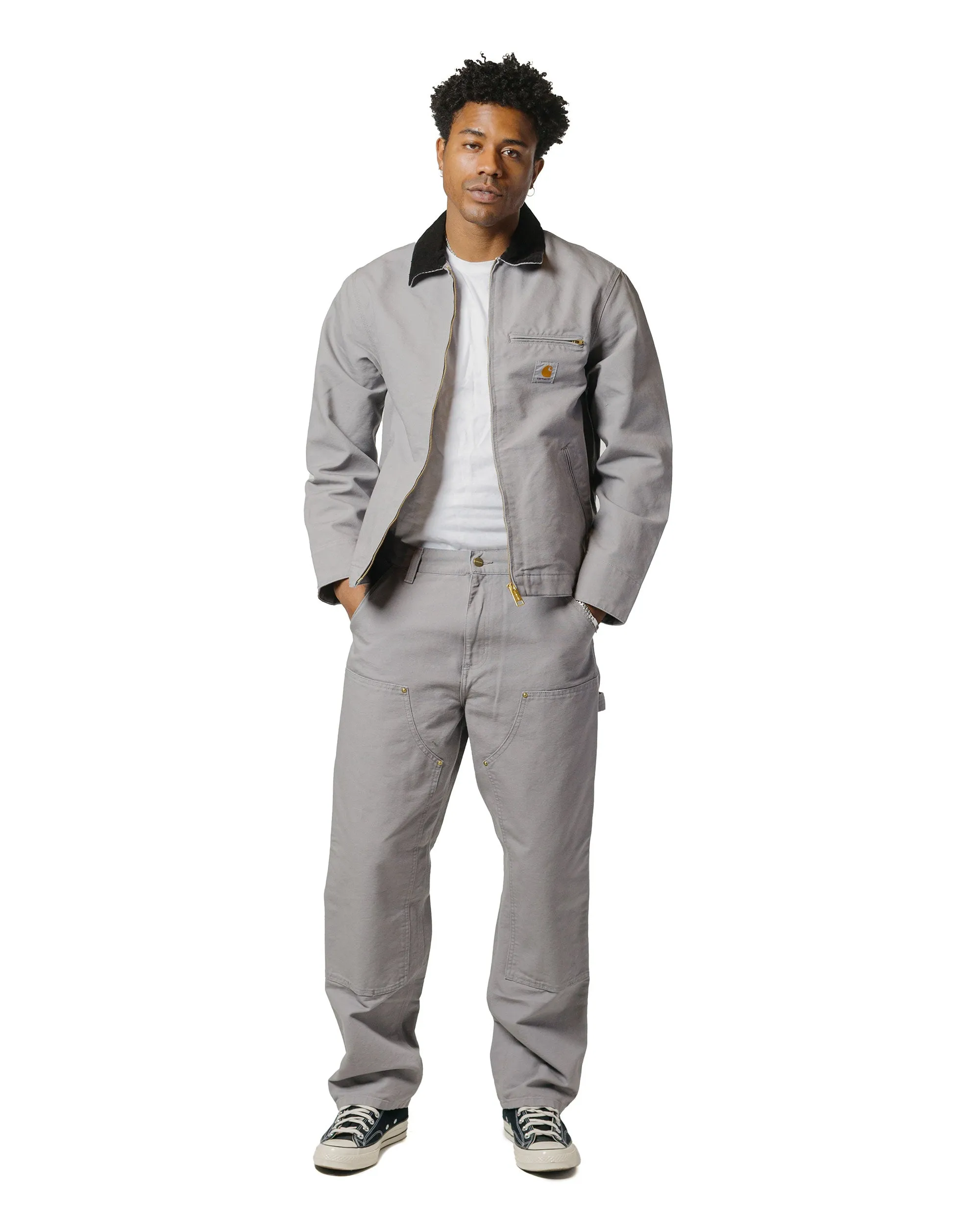 Carhartt W.I.P. Double Knee Pant Canvas Yosemite Rinsed "Flame Resistance Light - Reflective