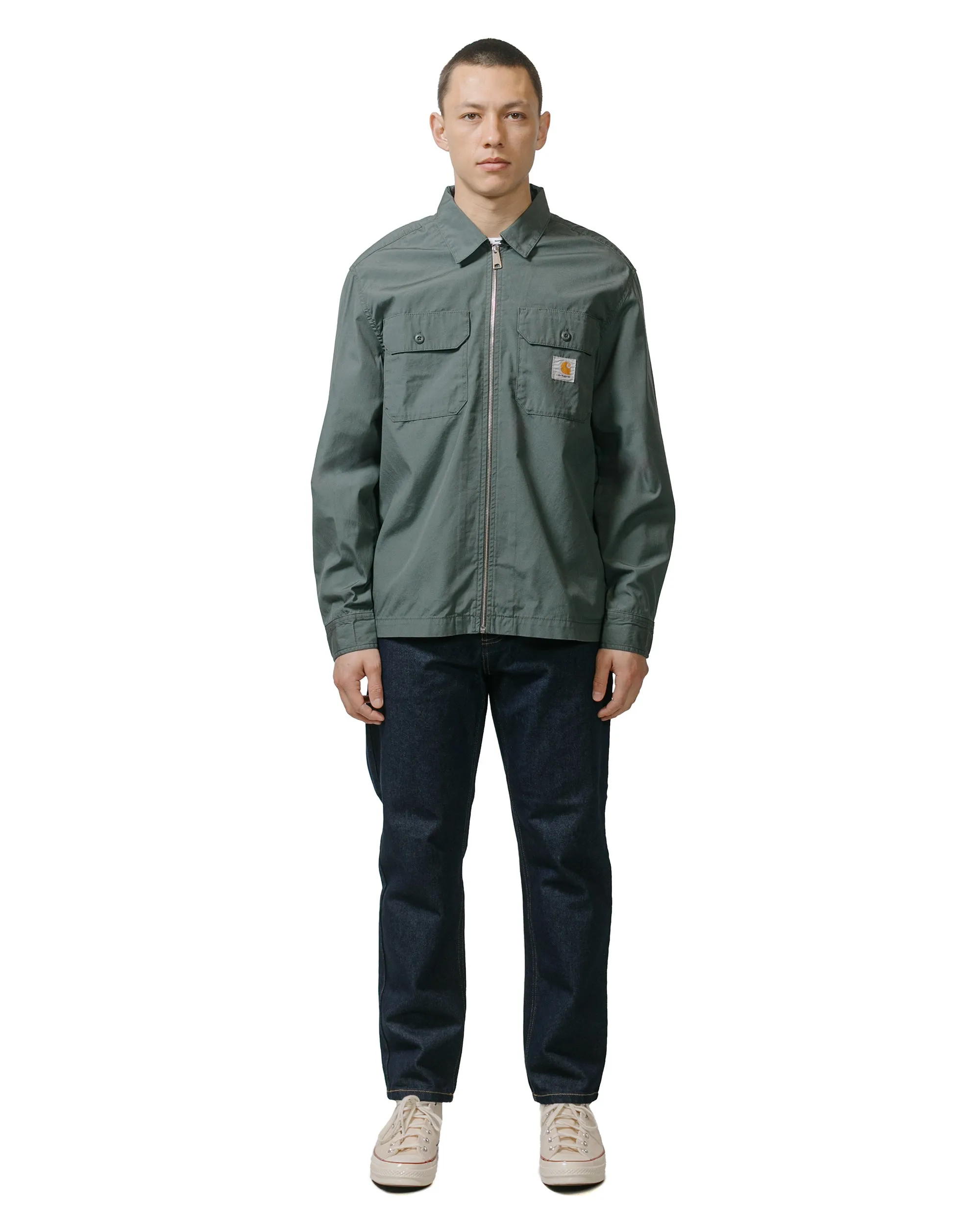 Carhartt W.I.P. Newel Pant Denim Blue One Wash Comfortable Elastic Elastic Elastic Good Stain - Resistant