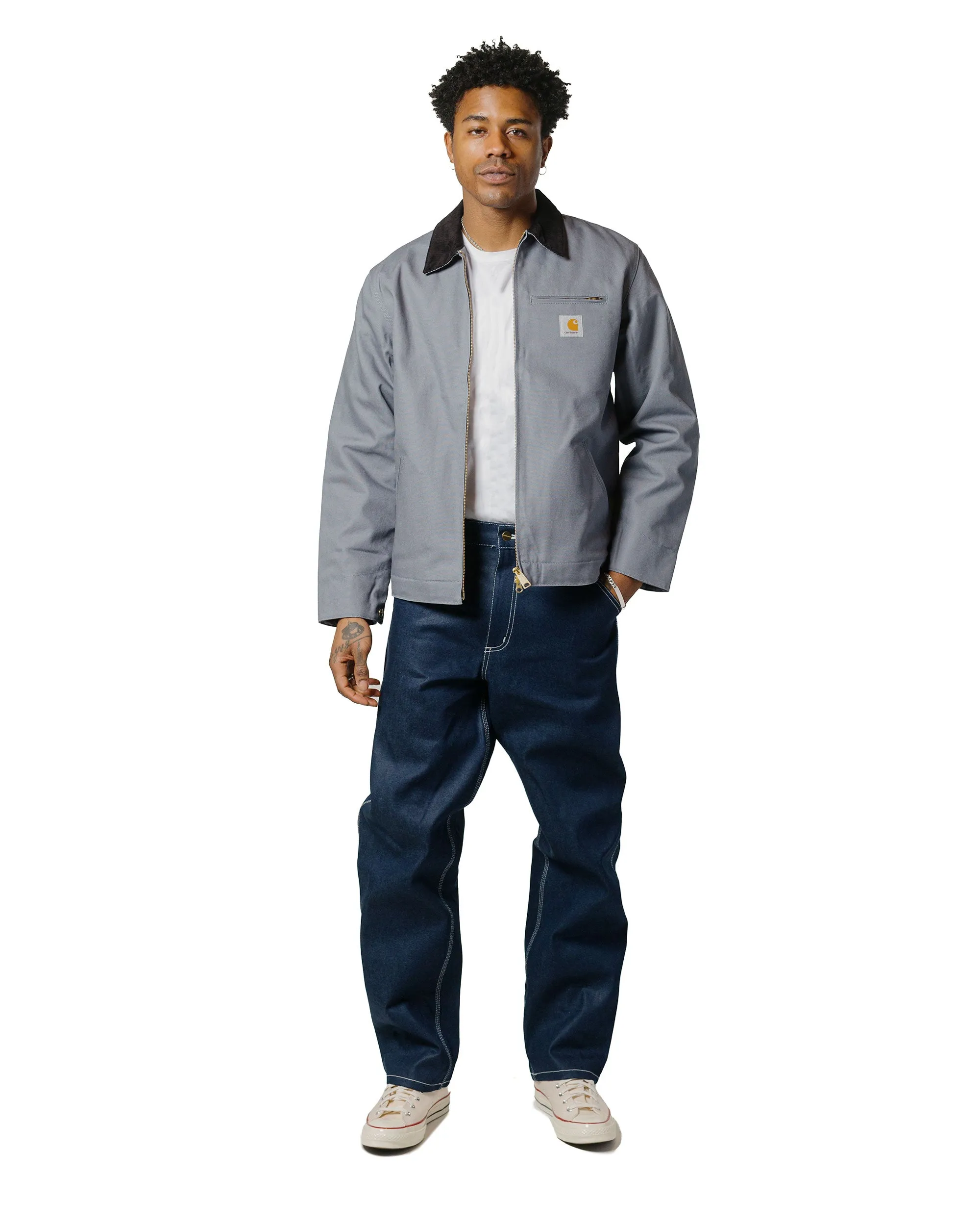 Carhartt W.I.P. Simple Pant Denim Blue Rigid Strong Nylon Blend Hem Ribbing