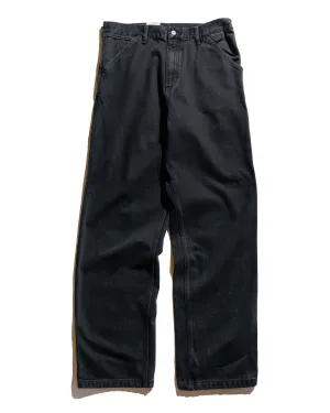 Carhartt W.I.P. Single Knee Pant Black Stone Washed Stretch Fabric
