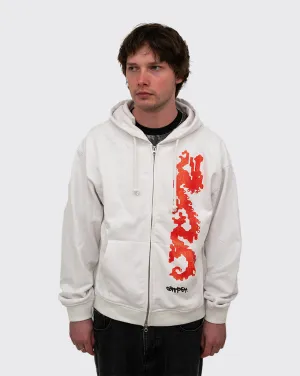Carpet Dragon Zip Up Hoodie - White Monogram Printing