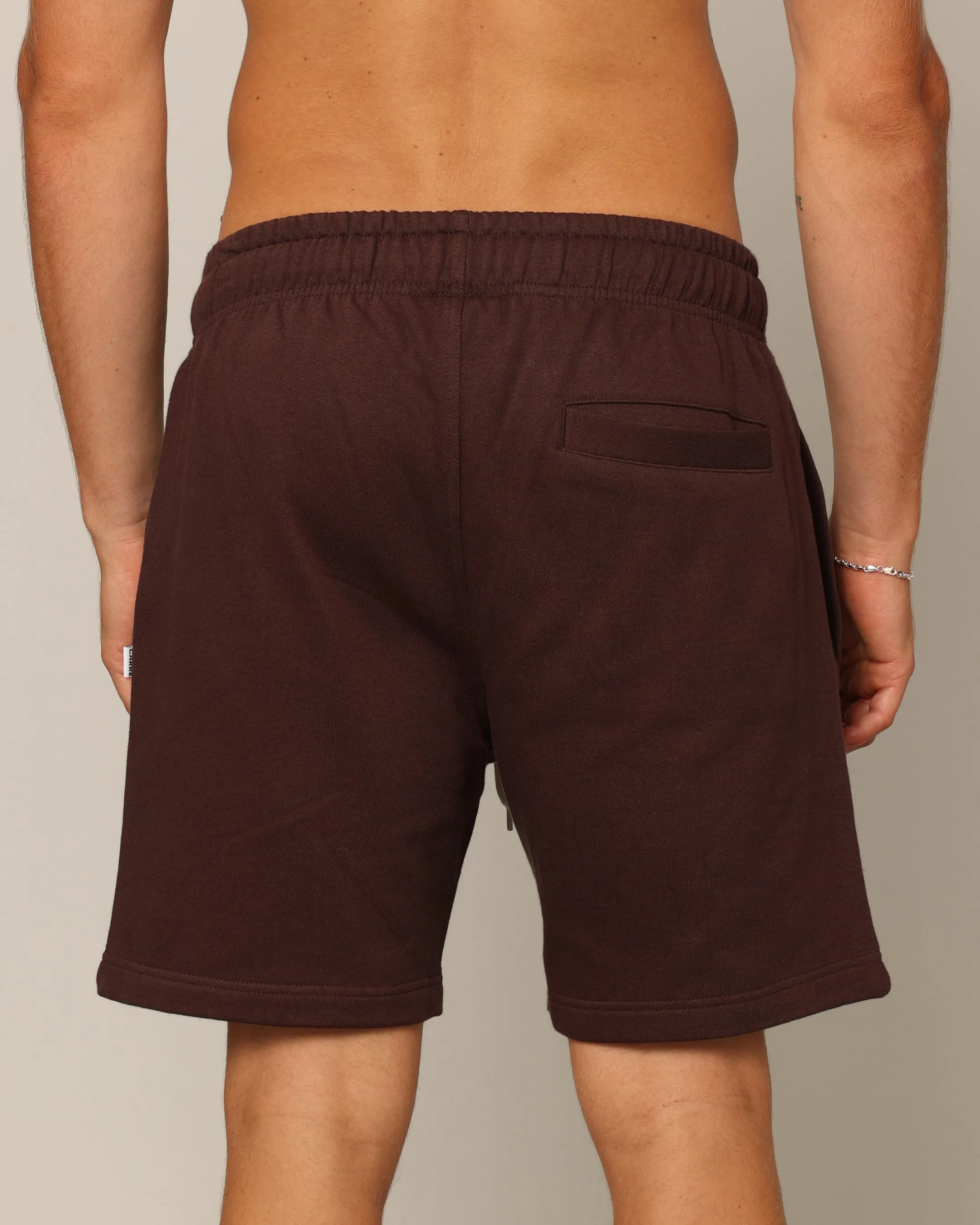 Carré Blanc Shorts de Sport Classiques Marron