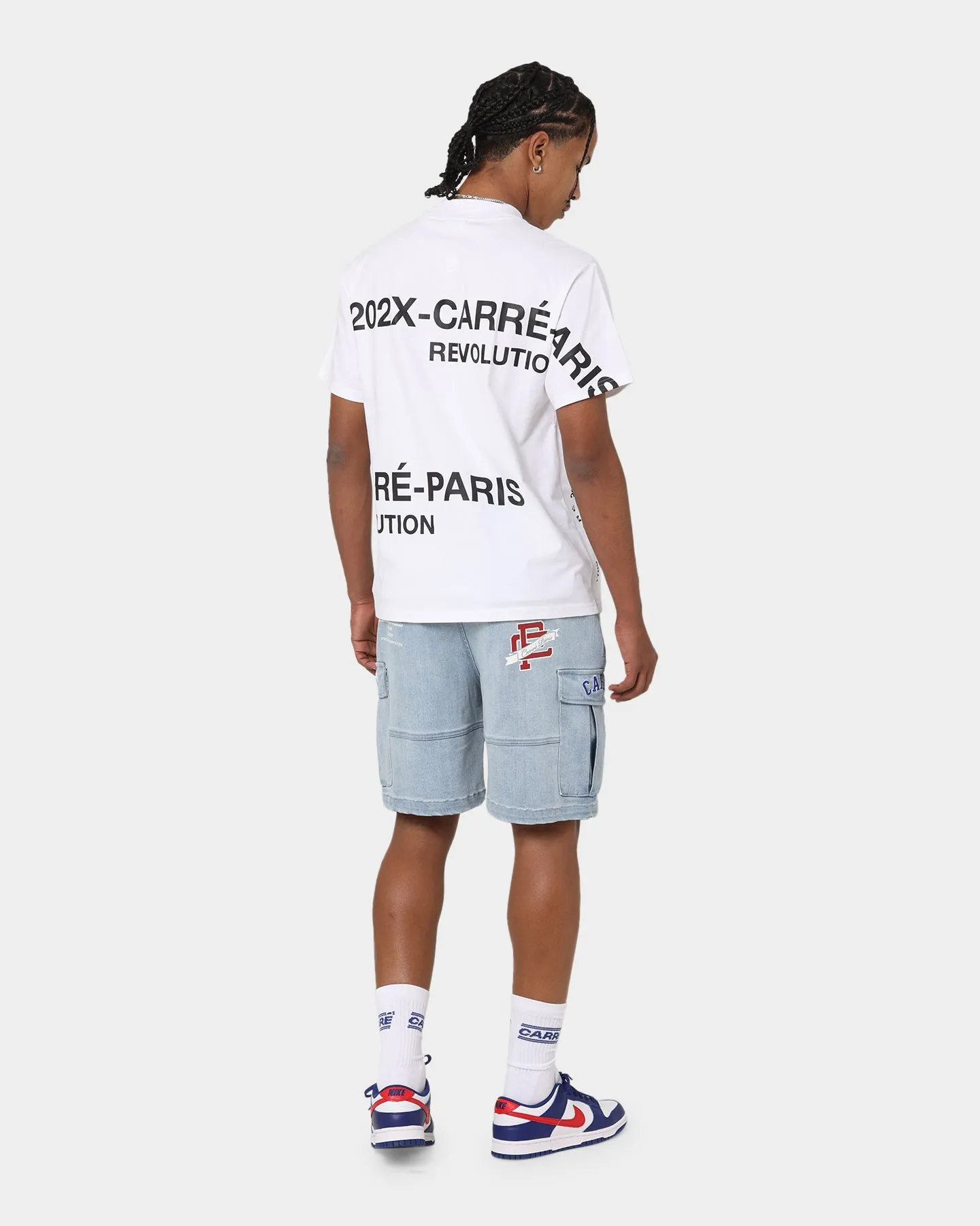 Carr?? Shorts Cargo Denim Paris Vintage Bleu