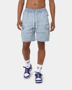 Carr?? Shorts Cargo Denim Paris Vintage Bleu