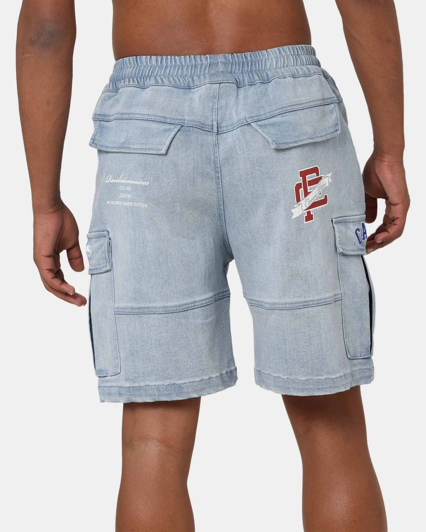 Carr?? Shorts Cargo Denim Paris Vintage Bleu