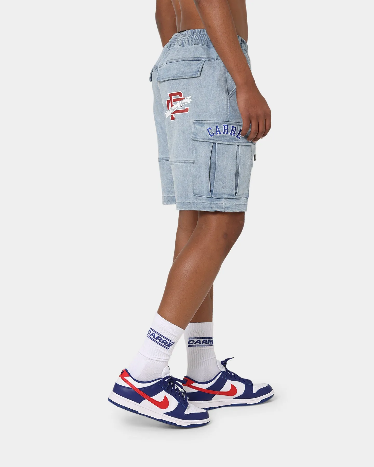 Carr?? Shorts Cargo Denim Paris Vintage Bleu