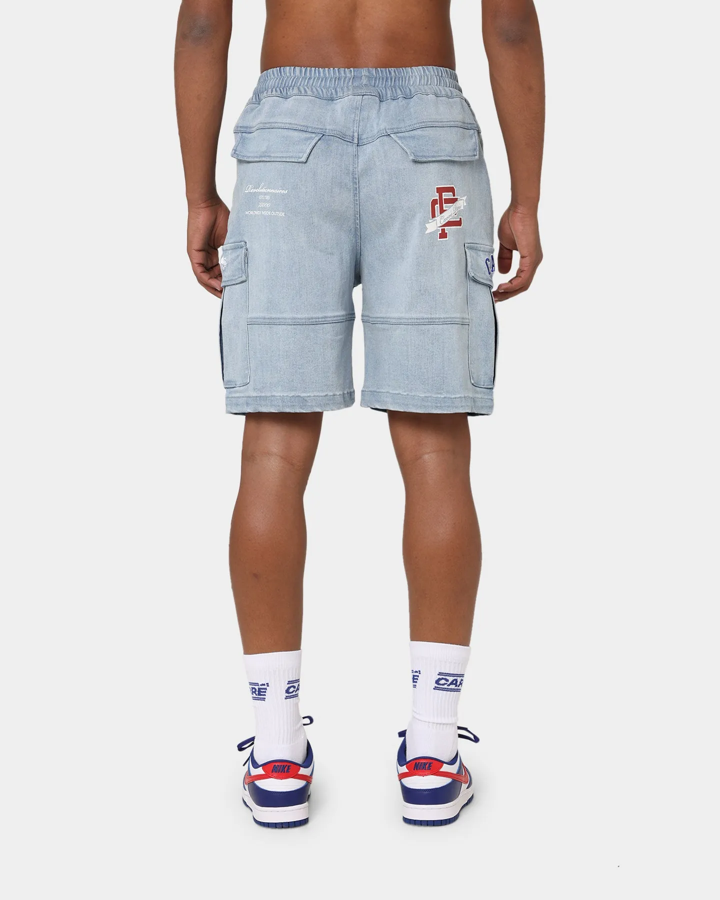 Carr?? Shorts Cargo Denim Paris Vintage Bleu