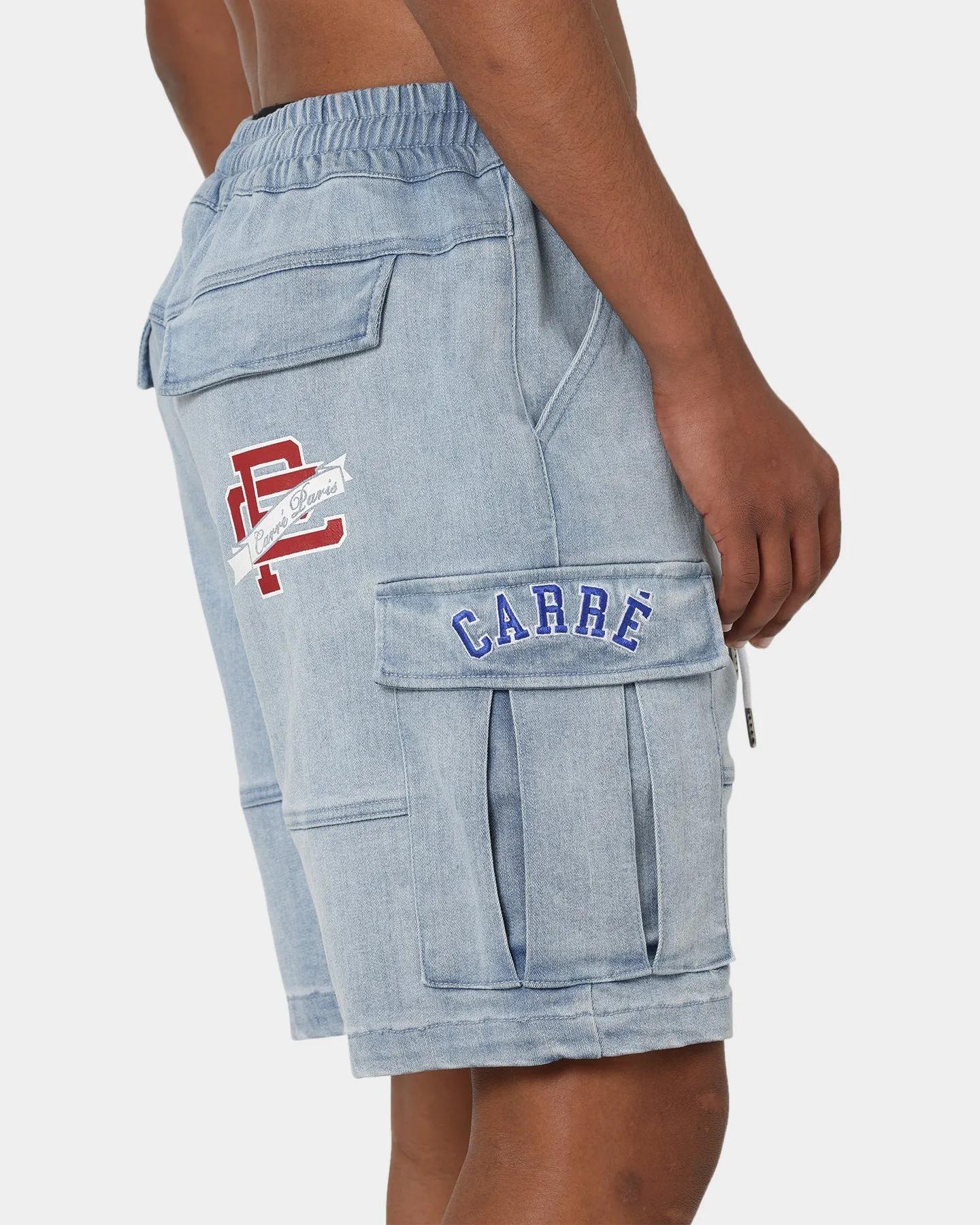 Carr?? Shorts Cargo Denim Paris Vintage Bleu