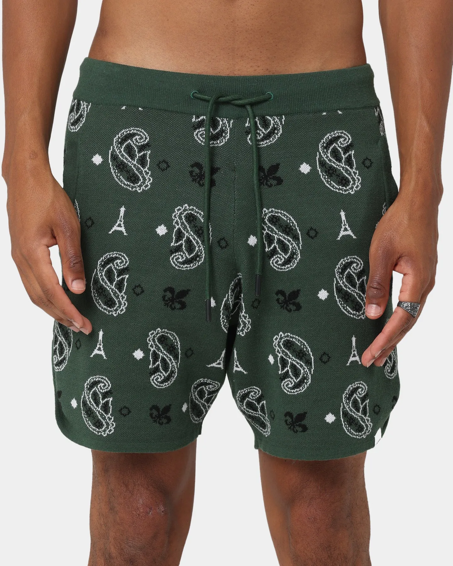 Carre Big Bandana Shorts Tricotés Vert