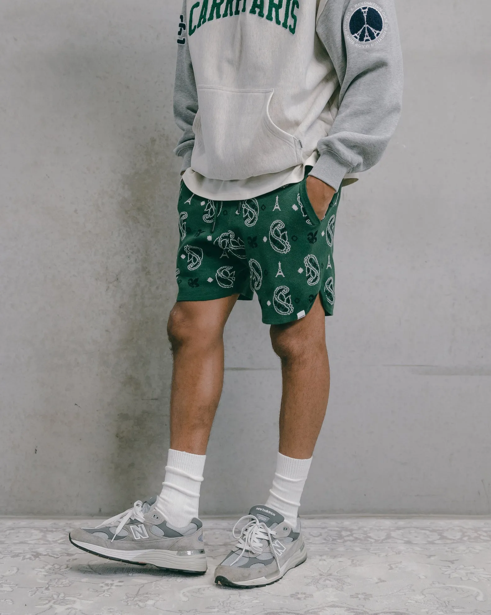 Carre Big Bandana Shorts Tricotés Vert