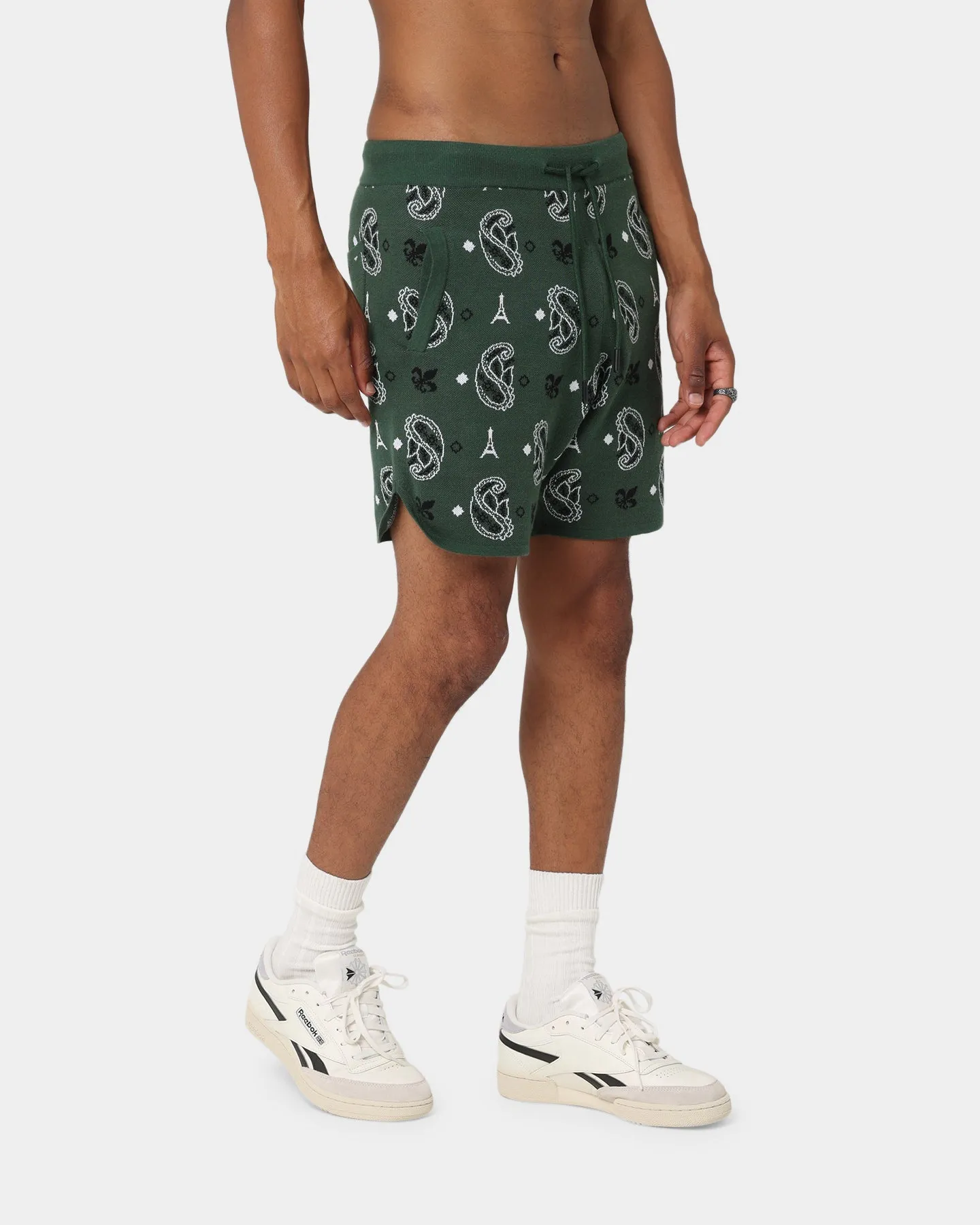 Carre Big Bandana Shorts Tricotés Vert