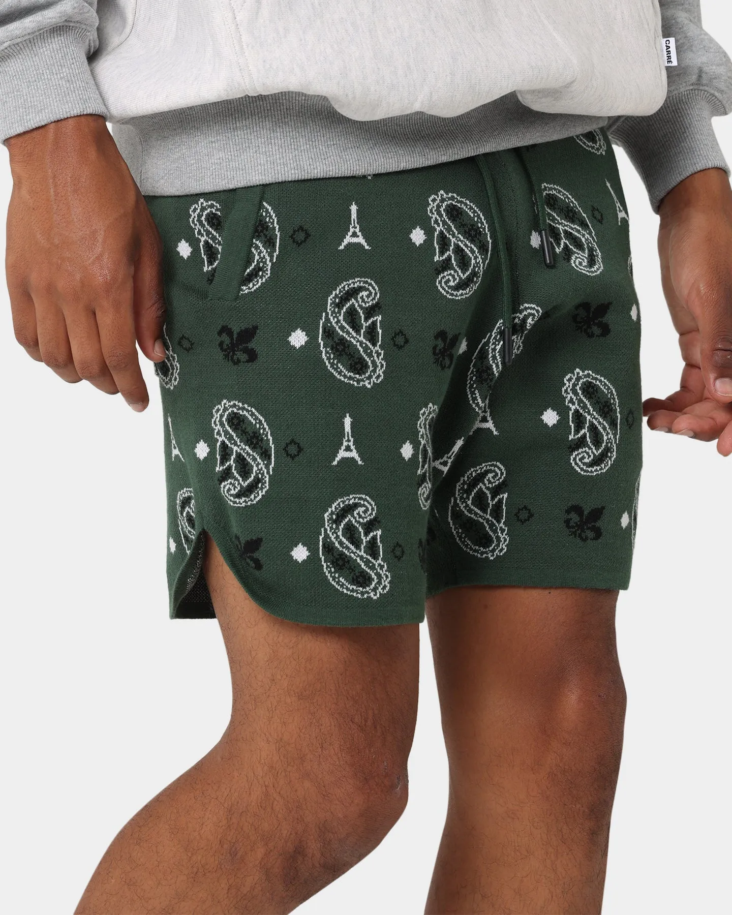 Carre Big Bandana Shorts Tricotés Vert
