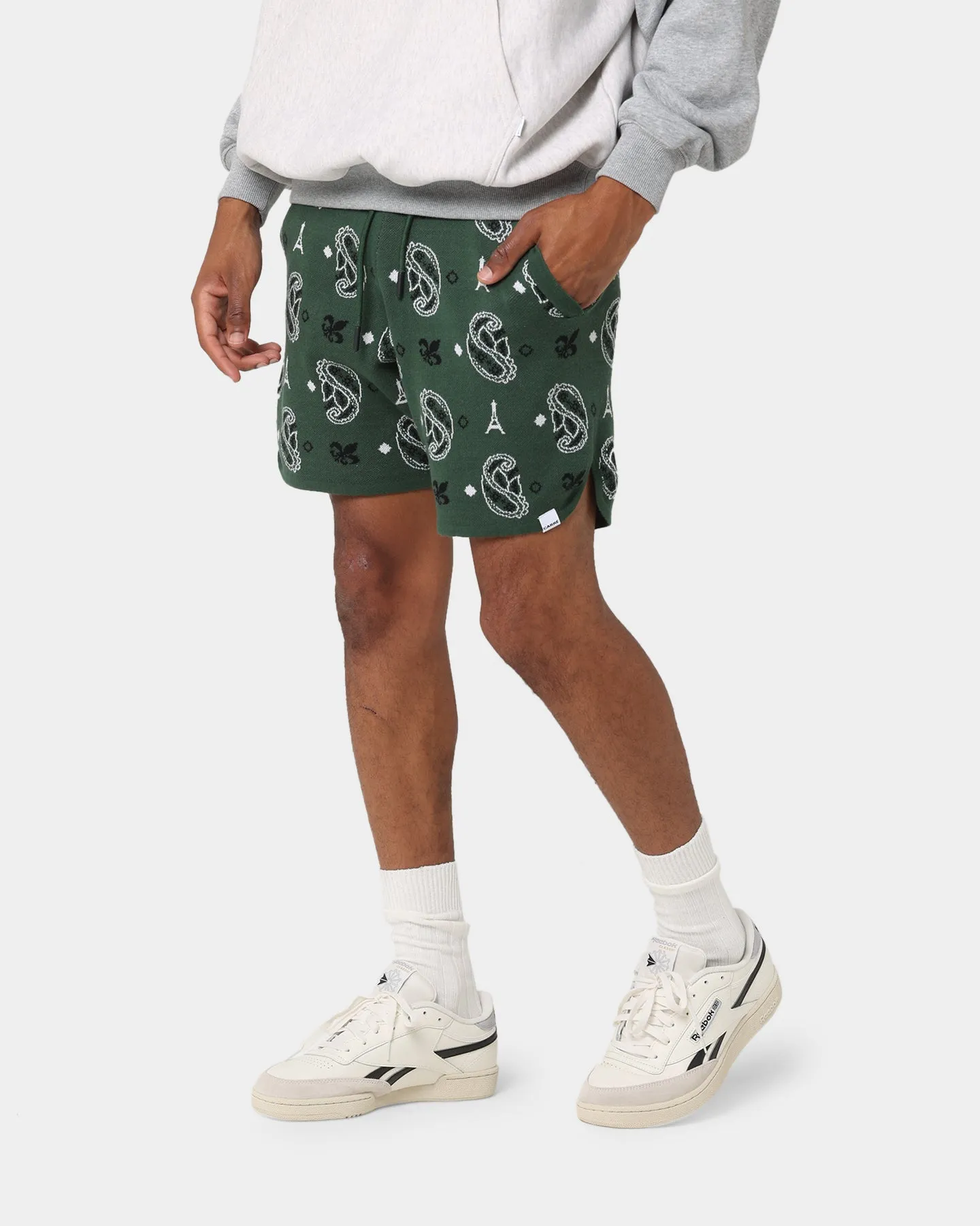 Carre Big Bandana Shorts Tricotés Vert