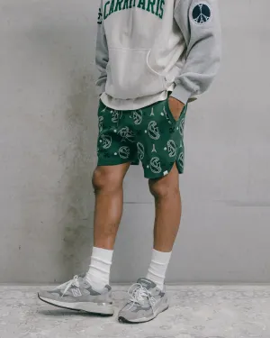 Carre Big Bandana Shorts Tricotés Vert