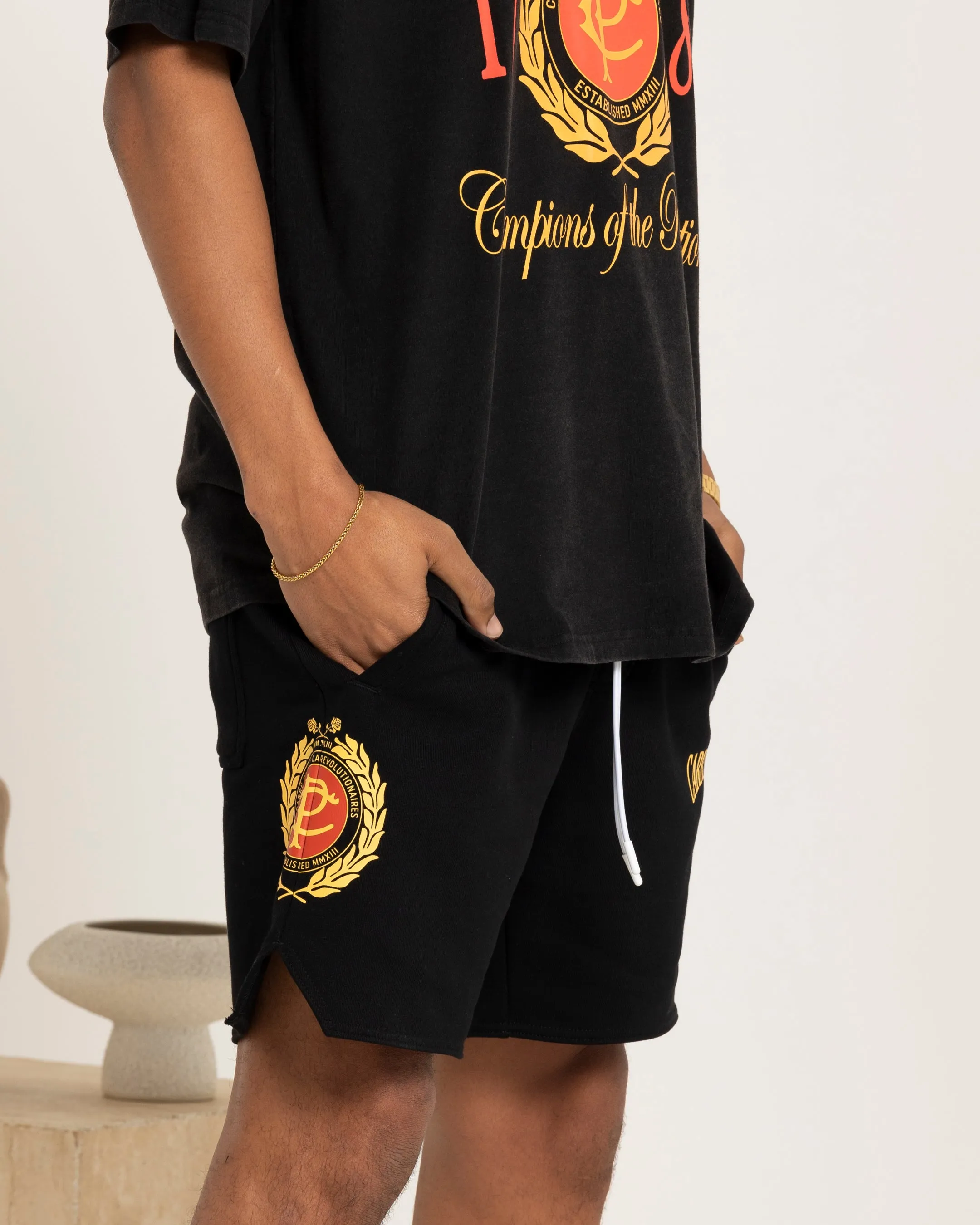 Short de sport Carre Decade Noir