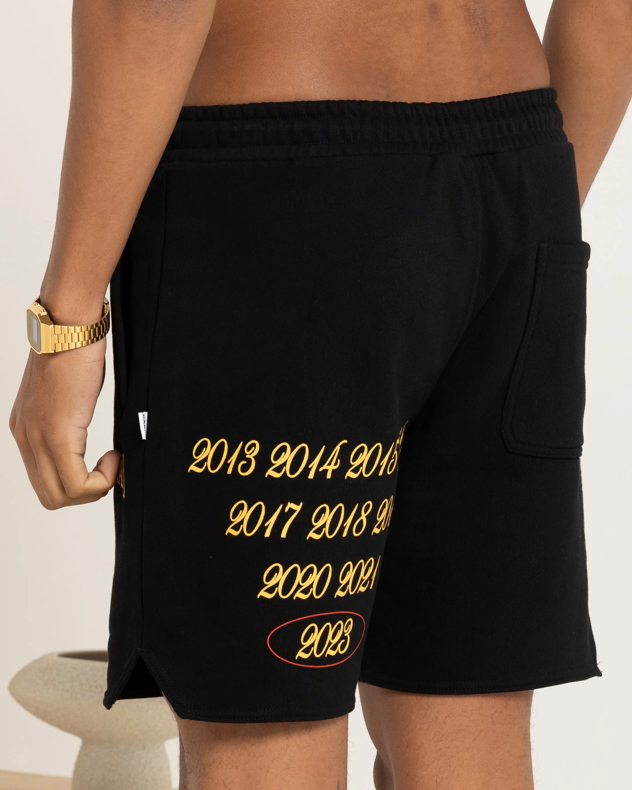Short de sport Carre Decade Noir