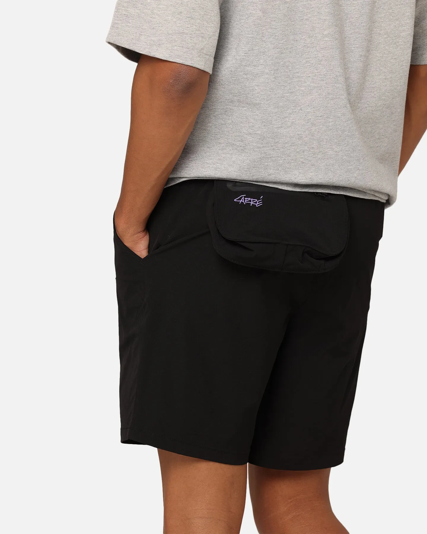 Short en Nylon Carre Pace Noir