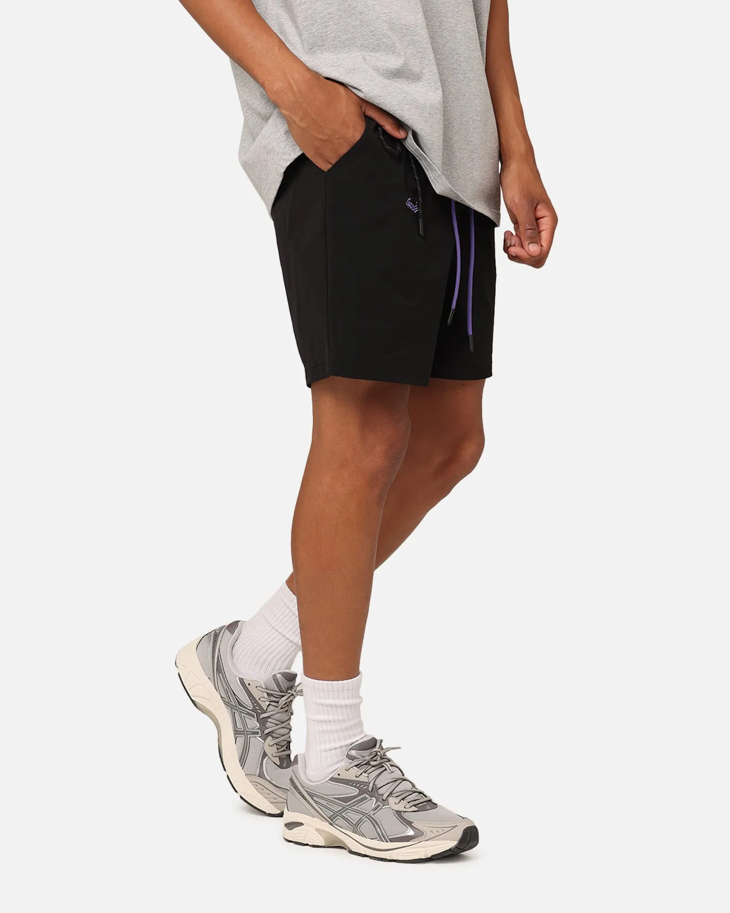 Short en Nylon Carre Pace Noir