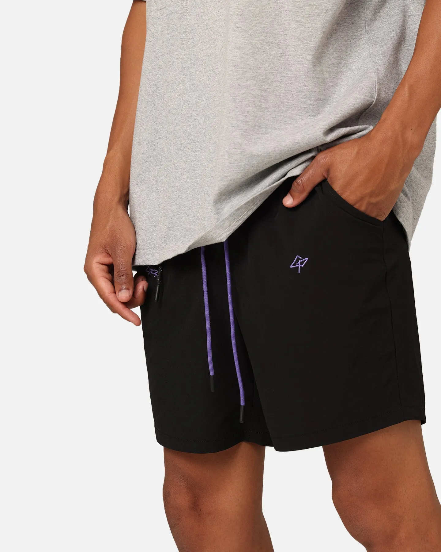 Short en Nylon Carre Pace Noir