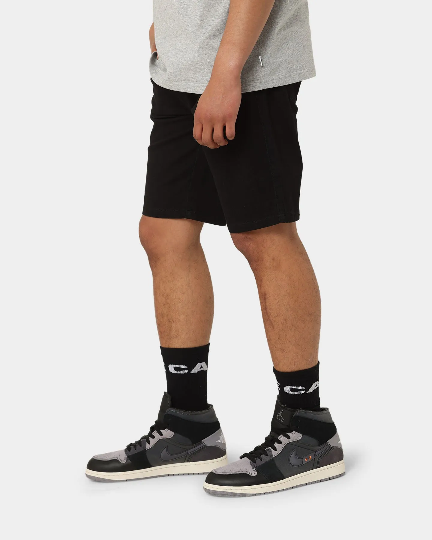 Short en Jean Carré Relâché Noir