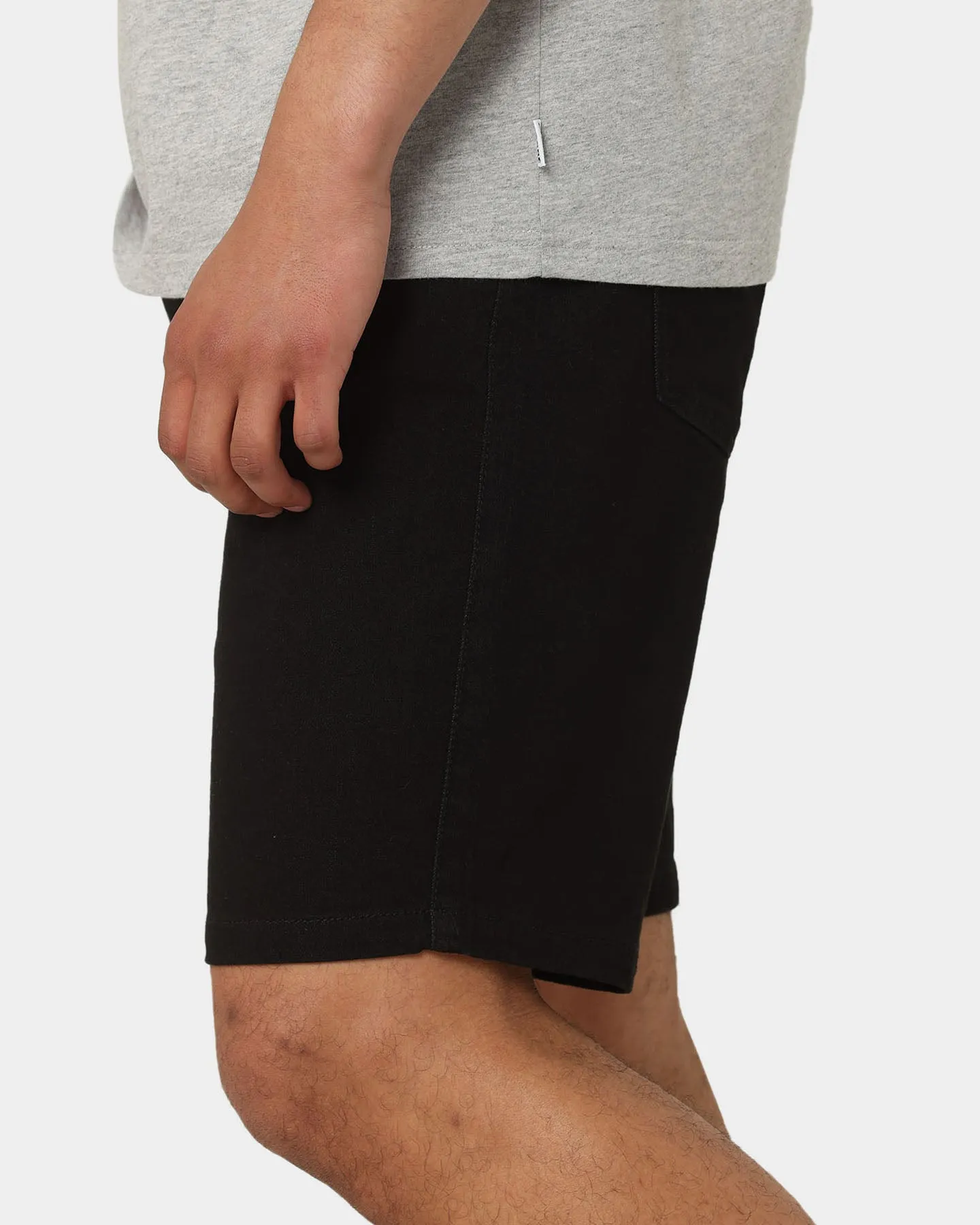 Short en Jean Carré Relâché Noir
