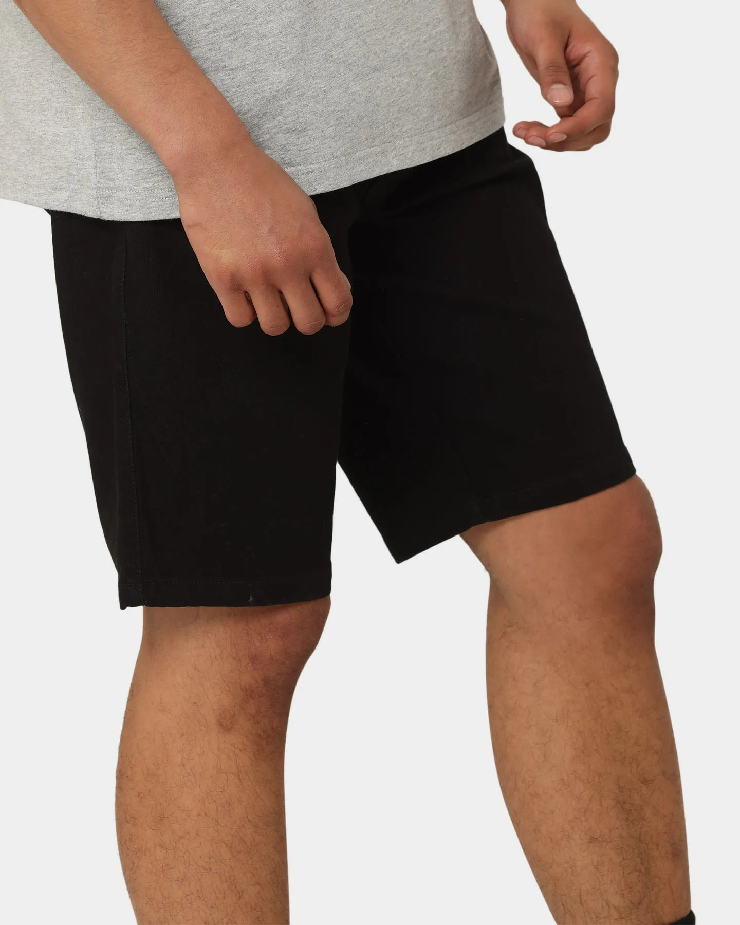 Short en Jean Carré Relâché Noir