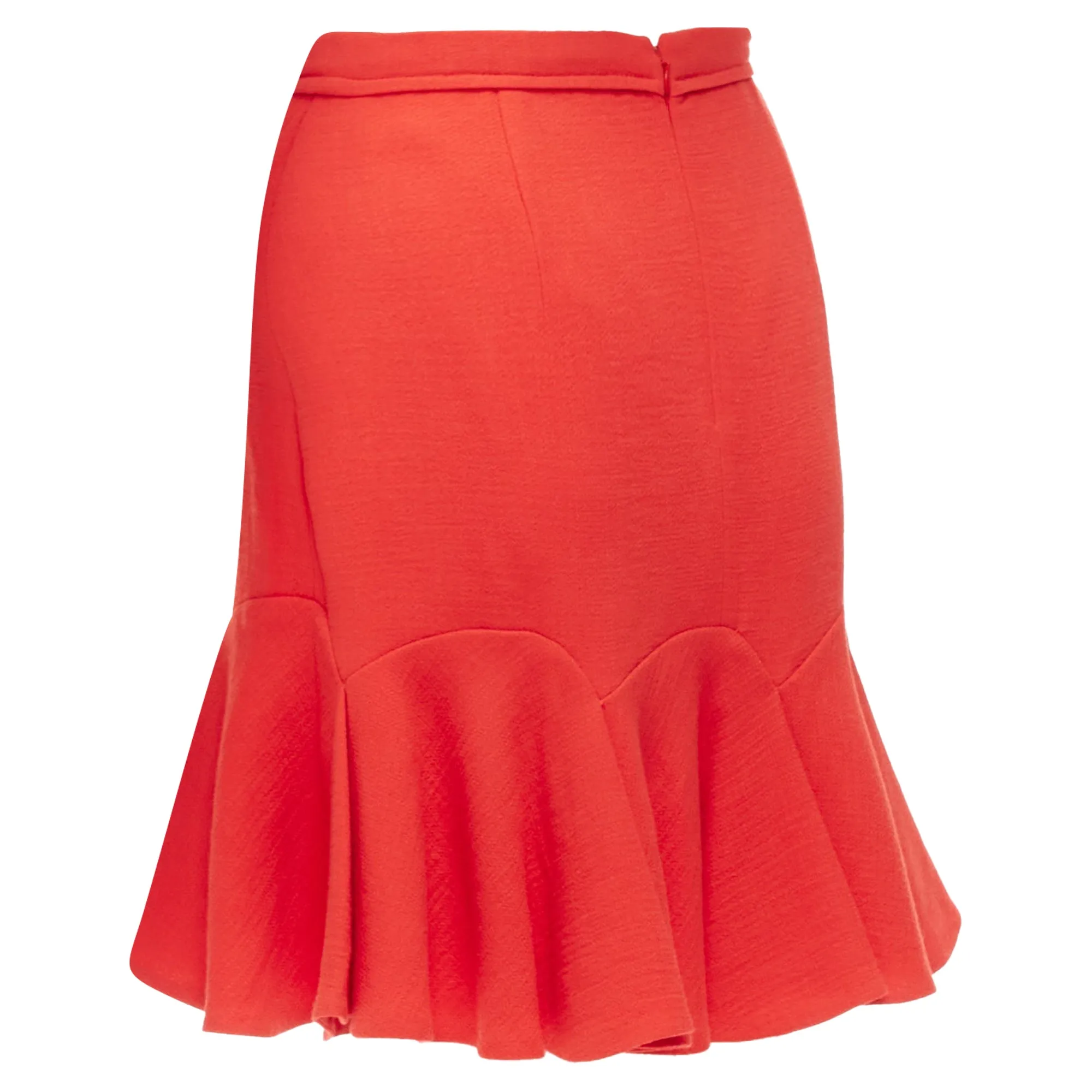 Jupe mini Carven à volants en viscose et laine vierge