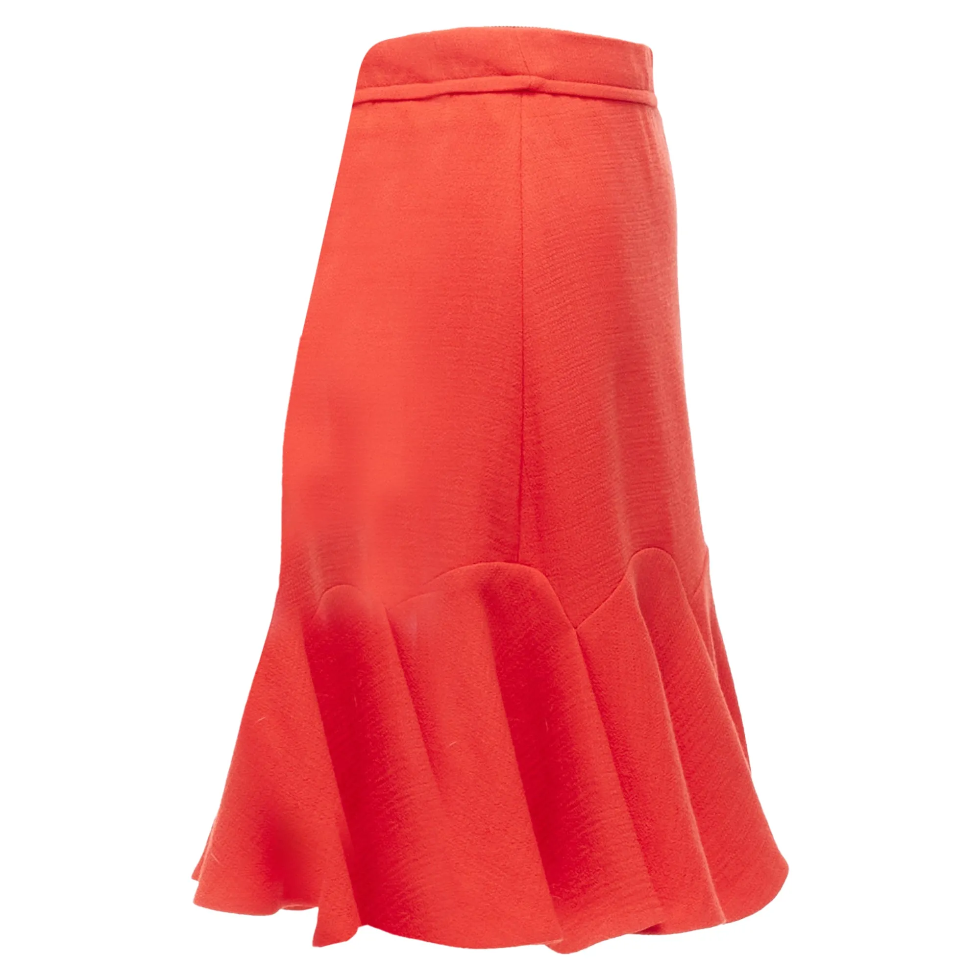Jupe mini Carven à volants en viscose et laine vierge