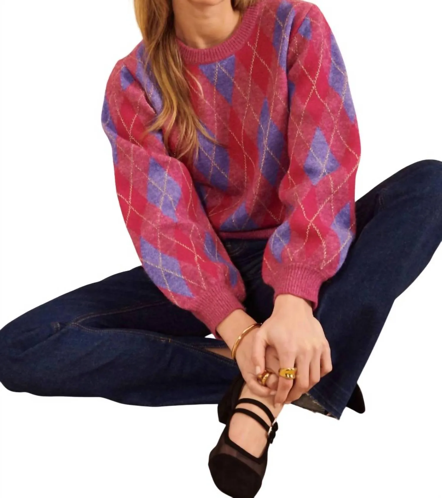 Pull Casey En Jacquard Rougeur