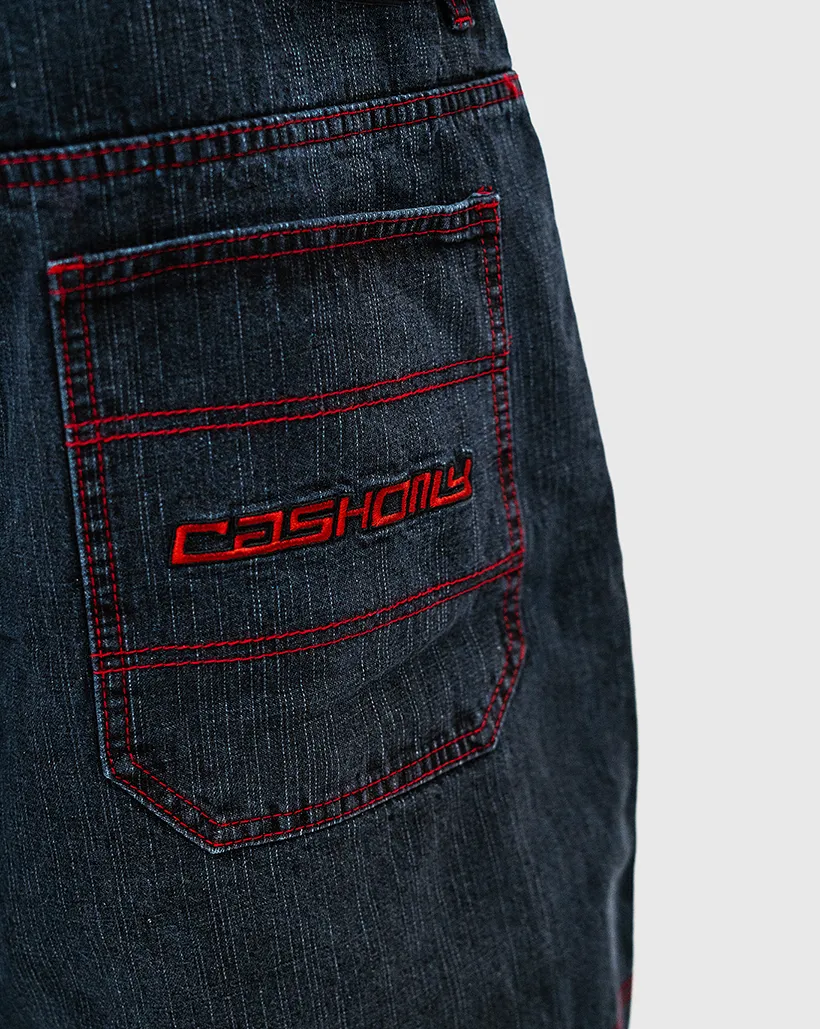 Dressy Contouring Cash Only Aleka Denim Jeans - Washed Streaky Denim