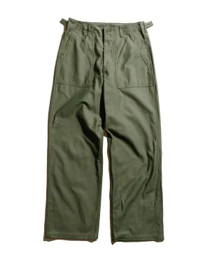 The Real Mccoy'S Mp23003 Trousers, Men'S, Cotton Sateen, Og-107 Olive Less Streamlined