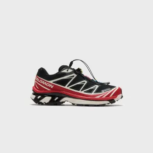 Salomon Xt-6 Gtx - Black / Flame Scarlet / Vanilla Ice Flat Top Nanofiber