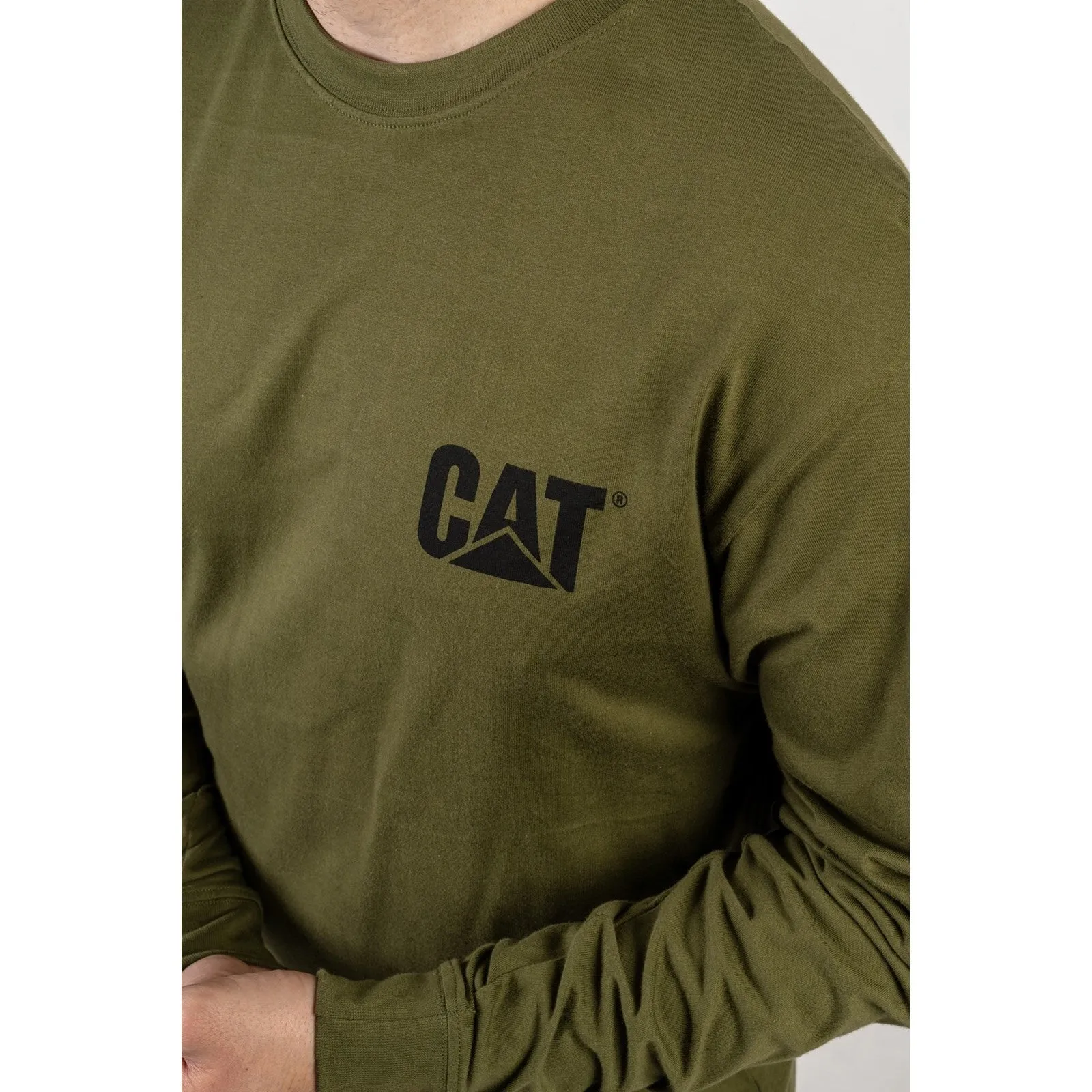 T-shirt manches longues avec bannière de marque Caterpillar