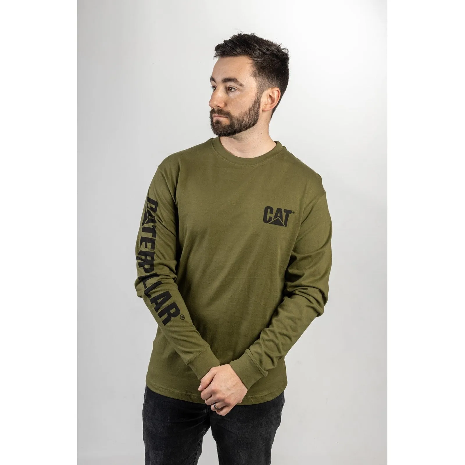 T-shirt manches longues avec bannière de marque Caterpillar