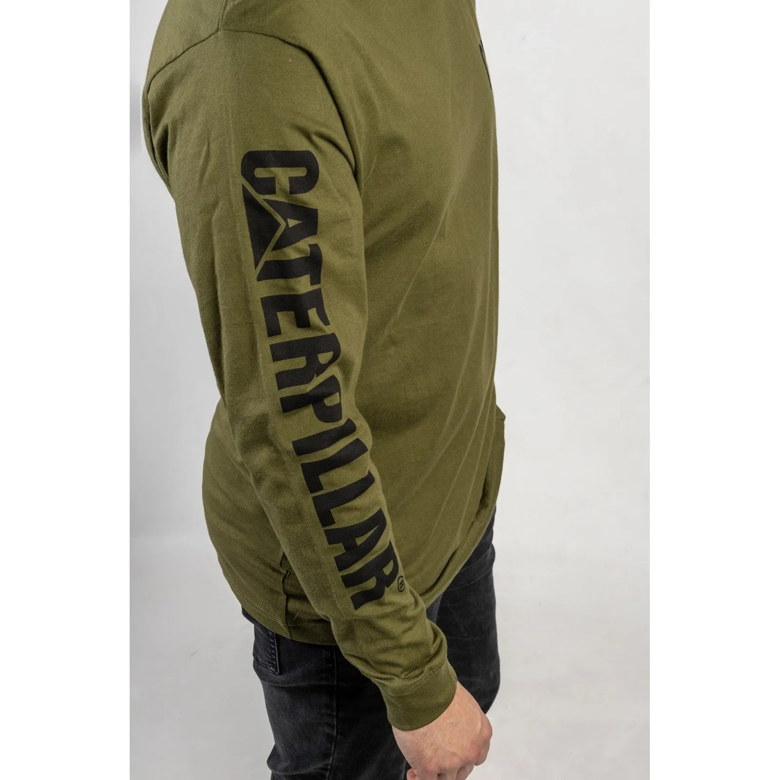 T-shirt manches longues avec bannière de marque Caterpillar