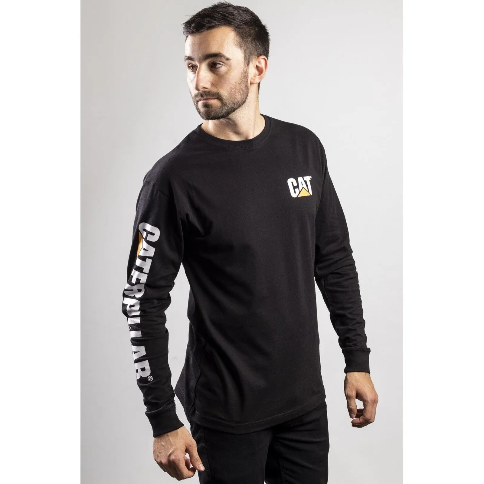 T-shirt manches longues avec bannière de marque Caterpillar