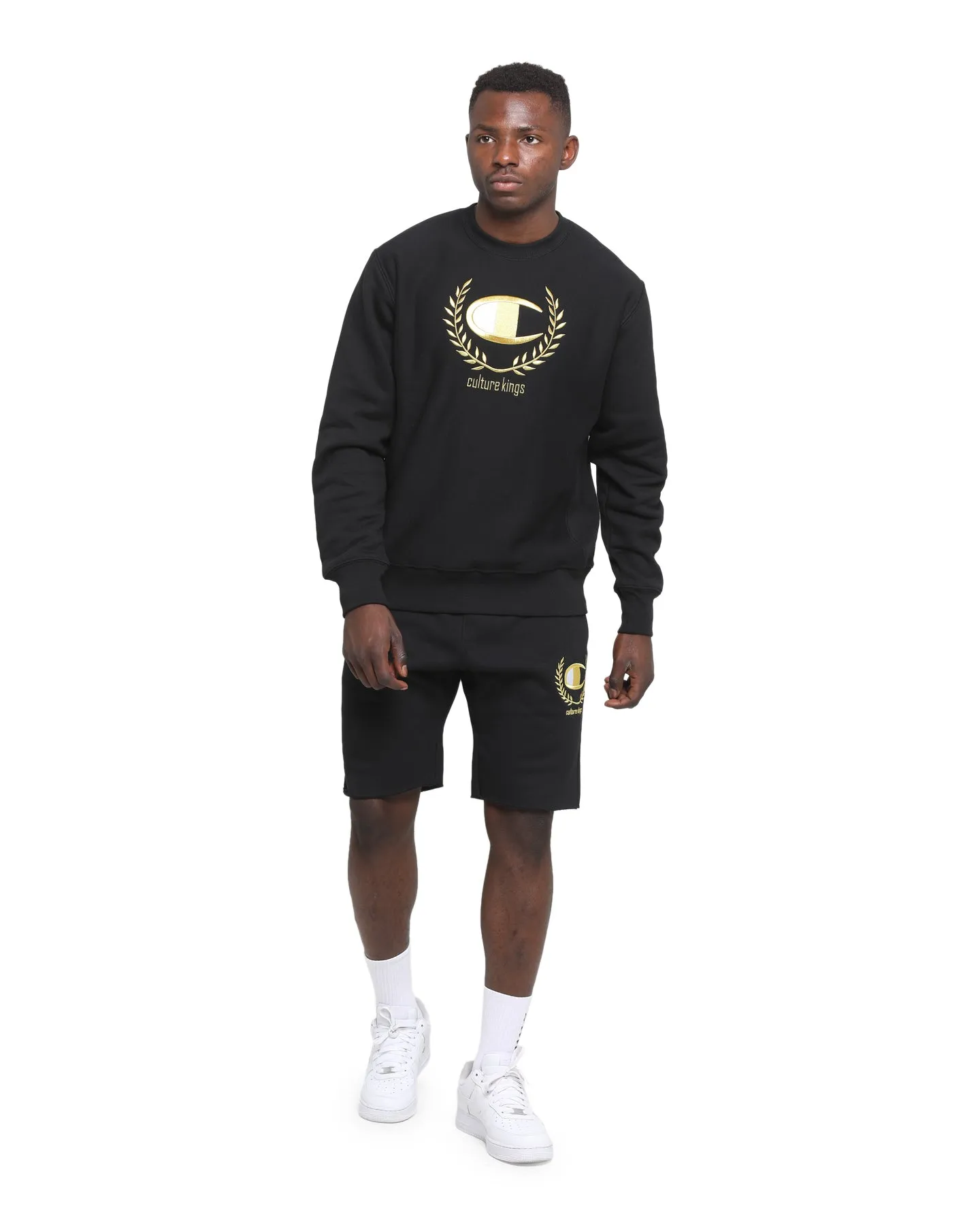 Champion Champion x Culture Kings Shorts en maille Rev Noir/Or