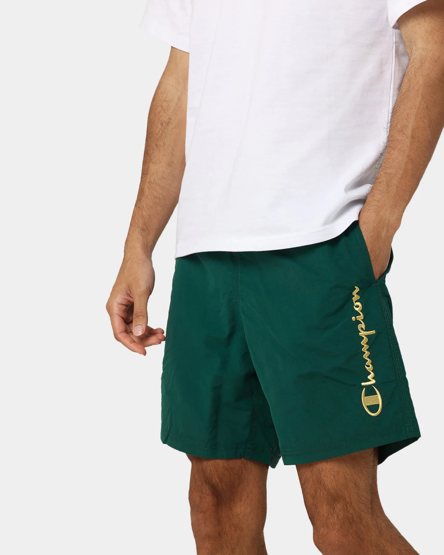 Champion Shorts en Nylon LFS Mi-terrain Vert/Or