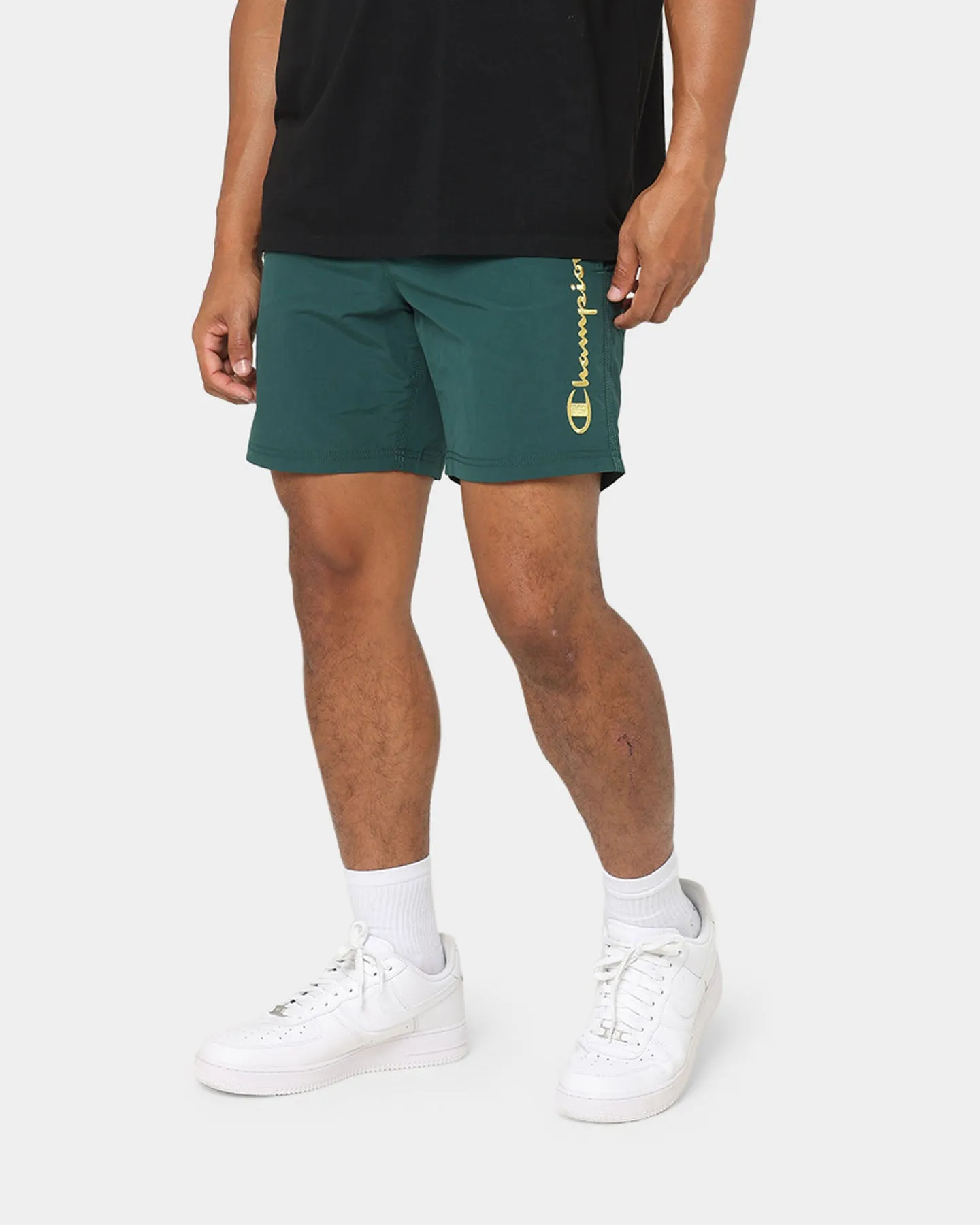 Champion Shorts en Nylon LFS Mi-terrain Vert/Or