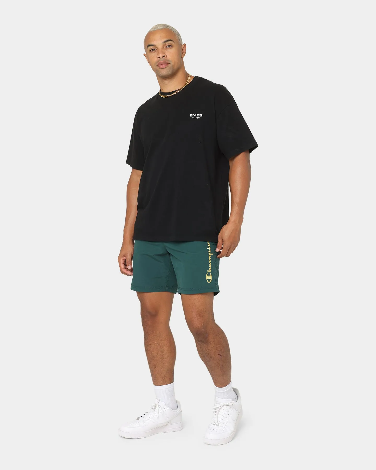 Champion Shorts en Nylon LFS Mi-terrain Vert/Or