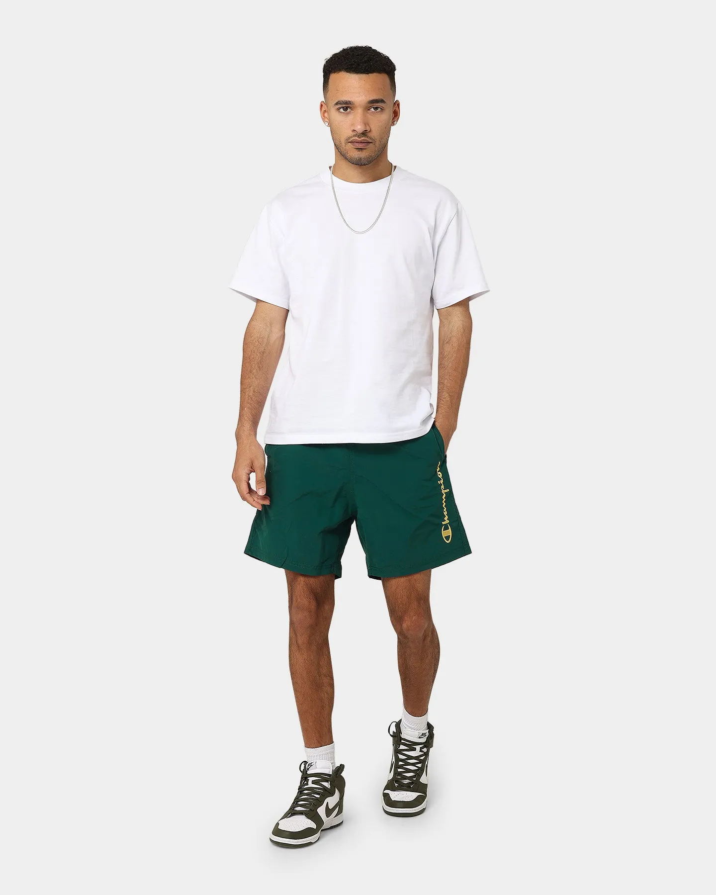 Champion Shorts en Nylon LFS Mi-terrain Vert/Or