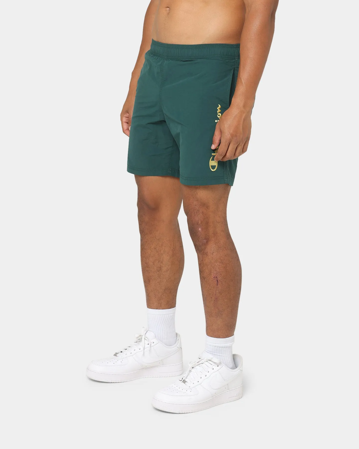 Champion Shorts en Nylon LFS Mi-terrain Vert/Or
