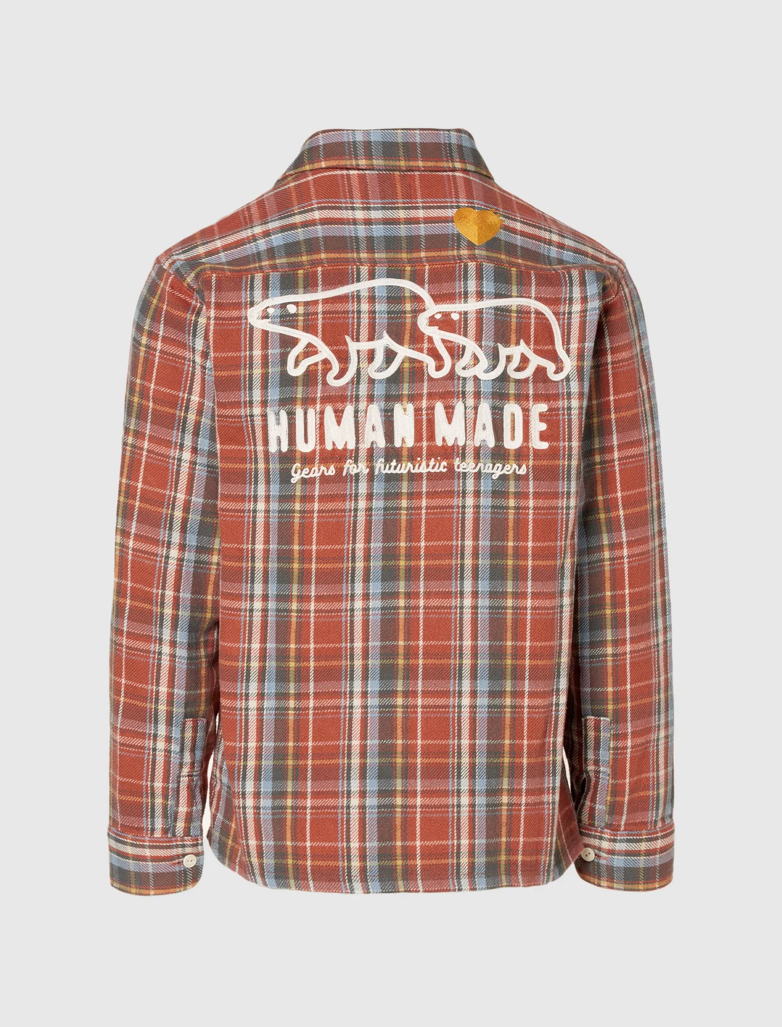 Check Long Sleeve Shirt Boxy Fabric